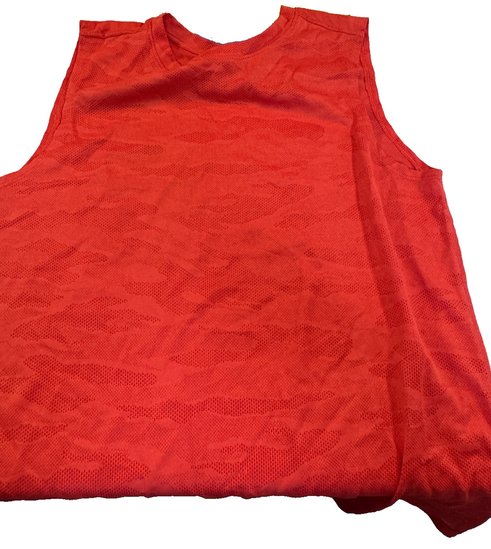 DSG Boys Jacquard Movement Camo Tank Size Large Cabana Coral Mesh